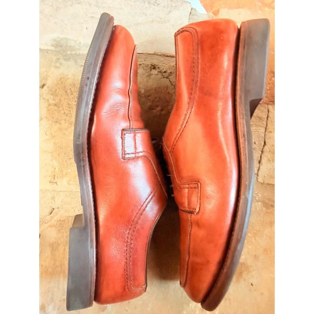 Allen Edmonds Stockbridge‎ Split Toe Derby Shoes Brown Leather 9.5 D USA